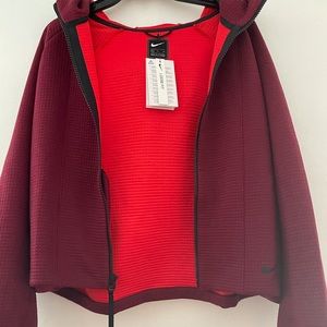 Nike women’s full-zip red Sportswear Tech Fleece